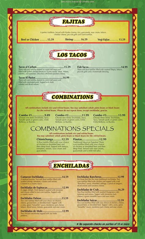 plaza bonita prescott valley menu|casa bonita prescott valley az.